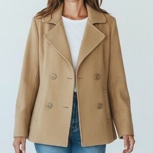 American Eagle Outfitters Tan Pea Coat